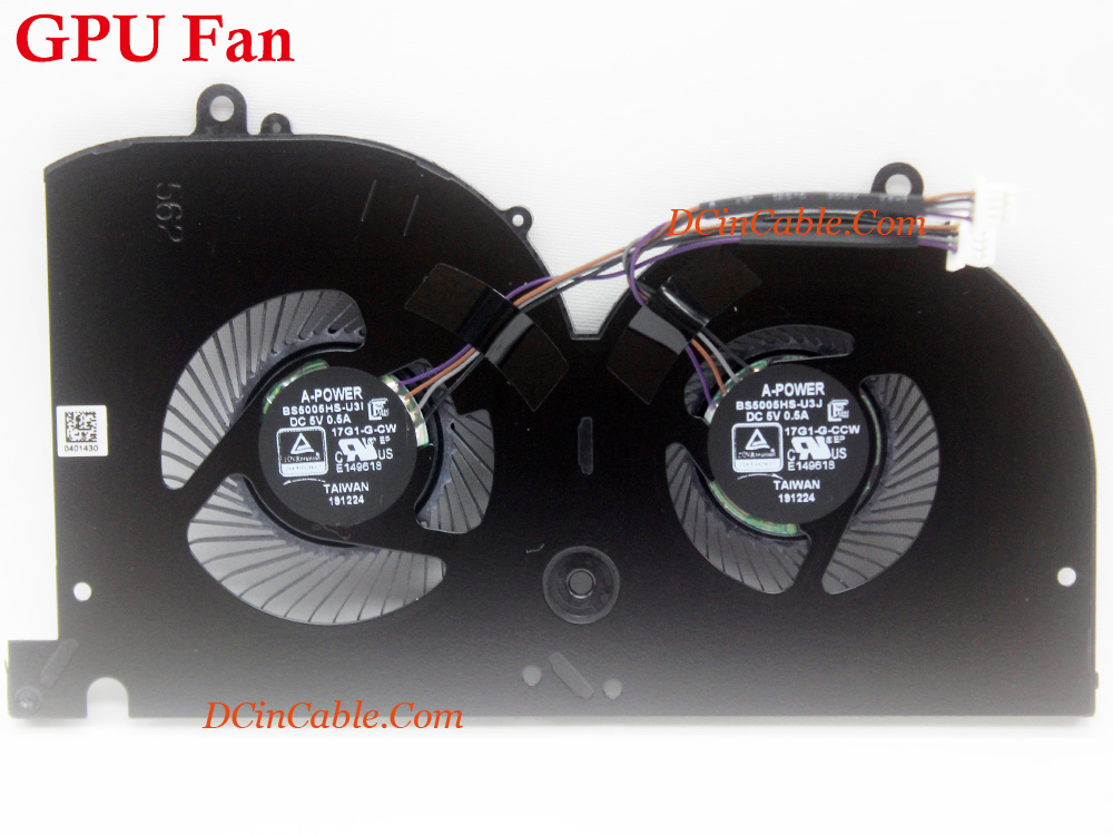 (image for) Free Shipping MSI WS75 9TJ 9TK 9TL Mobile Workstation Laptop Fan CPU GPU Cooling Left Right Cooler Inside System Assembly